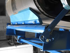 Industrial conveyor belt scrapers